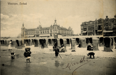3006 'Vlissingen, Zeebad'Badstrand en Boulevard Evertsen met het Grand Hotel des Bains (later Britannia).