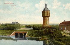 3029 'Vlissingen. Watertoren'. Kleine Spuiboezem en watertoren aan de Badhuisstraat