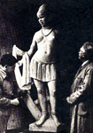 3471 Voor de restauratie van het Beeldenhuis heeft de Delftse beeldhouwer H.J. Etienne, onder toezicht van Prof. A.W. ...