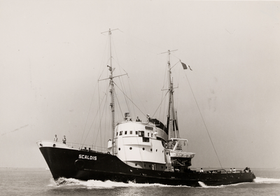 3493 De Belgische sleepboot 'Scaldis' van de Unie van Redding- en Sleepdienst (URS) te Antwerpen, die regelmatig als ...