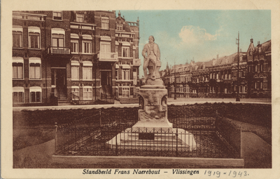 3749 'Standbeeld Frans Naerebout - Vlissingen' Beeldhouwer: A.G. van Lom. Onthuld op 9 aug. 1919 op Boulevard Bankert.