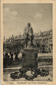 408 'Vlissingen. Standbeeld van Frans Naerebout' Beeldhouwer: A.G. van Lom. Onthuld op 9 aug. 1919 op Boulevard Bankert.