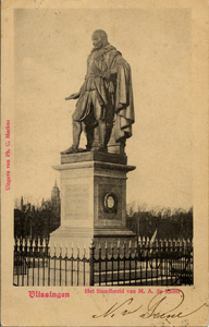 4116 'Vlissingen. Het Standbeeld van M.A. de Ruiter'Standbeeld M.A. de Ruyter, Keizersbolwerk, Boulevard de Ruyter.