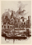 4157 'Vlissingen Nieuwe Dijk met St. Jacobstoren gezien vanover de Vissershaven' 'Het trapgevel-pand rechts is het ...