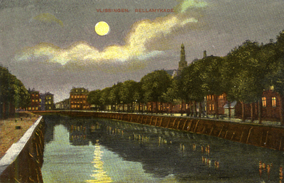 4237 'Vlissingen. Bellamykade.'De Koopmanshaven, Bierkade (links) en Bellamykade (rechts).Op de achtergrond ziet men de ...