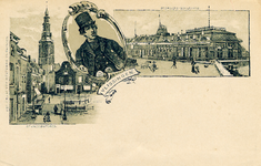 926 'Vlissingen' (drie afbeeldingen) 1. 'St. Jacobstoren' 2. 'Noordzee-Boulevard' 3.Portretje van een man in klederdracht
