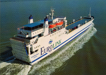 5054 Het schip 'Euromagique' (bouwjaar 1977) van Eurolink Ferries van de veerdienst Vlissingen-Sheerness, opvolger van ...