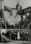 5425 Het afgebrande café Metropole op de hoek van de Walstraat en de Wagenaarstraat. In de nacht van 3 op 4 maart 1906 ...