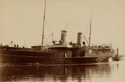 5489 Radermailboot van de Stoomvaartmij. Zeeland, de Nederland , bouwjaar 1887. Afgevoerd in 1911. In de dagdienst ...