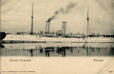 6595 'Duitsche Oorlogsboot. Vlissingen'