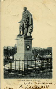 6611 'Standbeeld Admiraal de Ruyter. Groet uit'Standbeeld M.A. de Ruyter, Keizersbolwerk, Boulevard de Ruyter. In 1905 ...