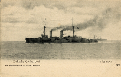 6680 'Duitsche Oorlogsboot. Vlissingen'