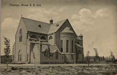 7819 'Vlissingen, Nieuwe R.K. kerk'De RK kerk aan de Singel, op 24 dec. 1911 in gebruik genomen.