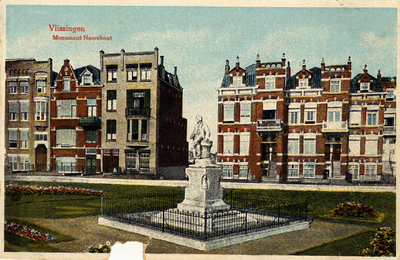 8156 'Vlissingen. Monument Naerebout'Standbeeld onthuld op 9 aug. 1919 op Boulevard Bankert. Beeldhouwer A.G. v. Lom.