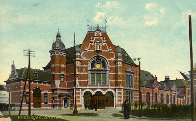 8556 'Vlissingen, Station' Het station aan de Buitenhaven, in dienst gesteld in 1894.