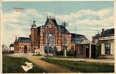 8771 'Vlissingen. Station' Het station aan de Buitenhaven, gebouwd 1894.