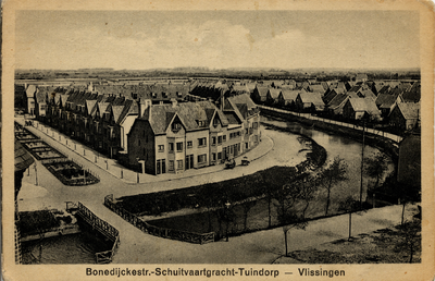 9016 'Bonedijckestr.-Schuitvaartgracht-Tuindorp - Vlissingen' Bonedijkestraat, Luchtfoto van de Vlissingse watergang en ...