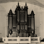 9605 Interieur van de Nieuwe kerk (Ned. Herv.) aan de Wilhelminastraat. Eerste steen gelegd op 2 april 1860. In gebruik ...