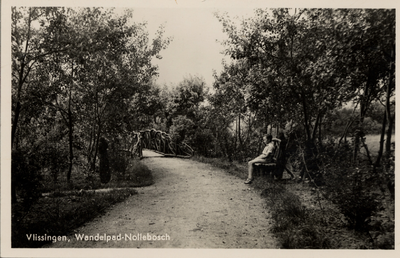 10219 'Vlissingen, Wandelpad-Nollebosch'Het Nollebos aangelegd ongeveer vanaf 1935 tot 1940.