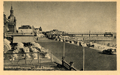 10311 'Vlissingen. Boulevard Evertsen'. Boulevard Evertsen met op de achtergrond Boulevard Bankert en de wandelpier