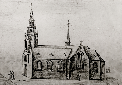 10396 De Sint Jacobskerk ca. 1750.