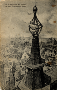 11148 'M.A. de Ruijter als jongen op den Vlissingchen toren'