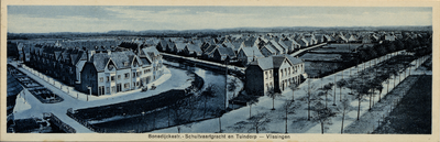 11554 'Bonedijckestr.-Schuitvaartgracht en Tuindorp - Vlissingen' Luchtfoto vanaf de Rooms Katholieke kerk aan de ...