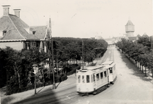 11924 De electrische tram van Middelburg nadert zijn eindpunt aan de Leeuwentrap