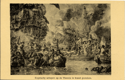 11929 'Engelsche schepen op de Theems in brand gestoken.'