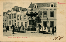 12163 'Fonteyn Betje Wolf en Aagtje Deken. Vlissingen' Fontein opgericht 24 juli 1884 op het Betje Wolffplein ter ...
