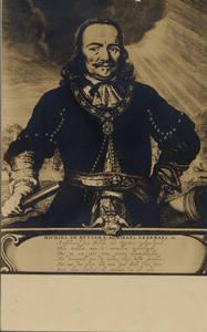12245 'Portret van den Luitenant-Admiraal Generaal Michiel Adriaenszoon de Ruyter naar eene kopergravure van Bary in 's ...