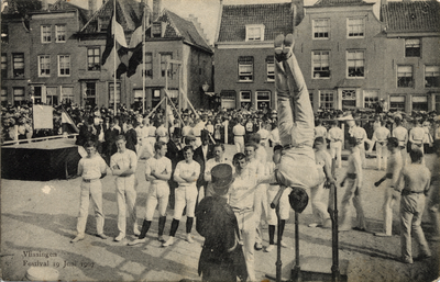 13072 'Vlissingen. Festival 19 Juni 1907' Festival ter gelegenheid van het 30 jarig bestaan van het Vlissings ...