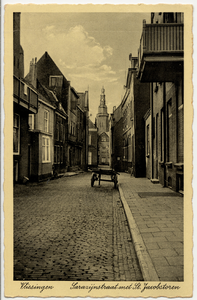13371 'Vlissingen. Sarazijnstraat met St. Jacobstoren'
