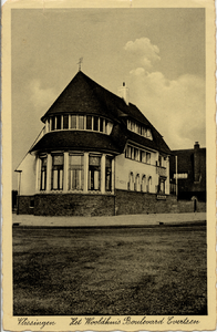 13461 ' Vlissingen. Het Wooldhuis Boulevard Evertsen' Eerste steen gelegd op 20 aug. 1931