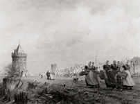 13492 Fotoreproduktie van een schilderij van Johannes Christiaan Karel Klinkenberg (1852- Den Haag -1924). 'Terug van ...
