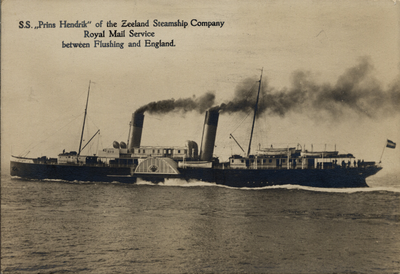 14778 'S.S. 'Prins Hendrik' of the Zeeland Steamship Company Royal Mail Service between Flushing and England' ...