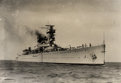 14846 Hr. Ms. kruiser De Ruyter (6442 ton). Op 16-9-1933 bij Wilton-Feijenoord te Schiedam op stapel gezet en op ...