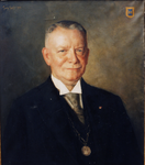 15804 Schilderij van G. Rueter van burgemeester van Woelderen, burgemeester van Vlissingen van 1919-1945.