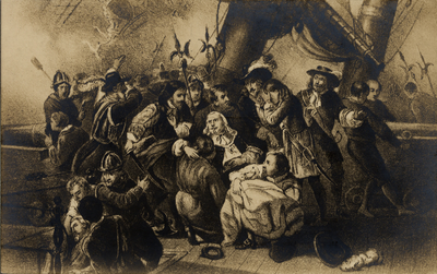 16073 'M.A. de Ruyter wordt doodelijk verwond in den zeeslag tegen de Fransche vloot in 't gezicht van den berg Etna, ...