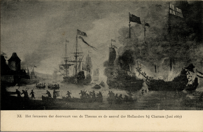 16086 'XI. Het forceeren der doorvaart van de Theems en de aanval der Hollanders bij Chattam (Juni 1667)'