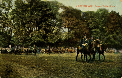 16348 's Gravenhage. Parade Veldartillerie'. Mogelijk ter gelegenheid van de uitreiking van het Oranjevaandel op het ...