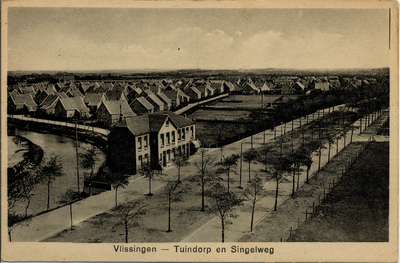 16508 'Vlissingen - Tuindorp en Singelweg' Gezien vanuit de R.K. kerk.