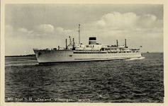 16675 'Mailboot S.M. 'Zeeland' Vlissingen - Harwich.' Stoomvaartmij. Zeeland, m.s. Koningin Emma.