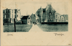 17101 'Station. Vlissingen' Het station van Vlissingen in dienst gesteld op 15 sept. 1894. Links hotel Zeeland.
