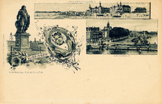 17894 'Vlissingen' (vier afbeeldingen) 1. 'Standbeeld M.A. de Ruijter' 2. 'Badplaats Vlissingen' 3. 'Nieuwendijk' 4. ...