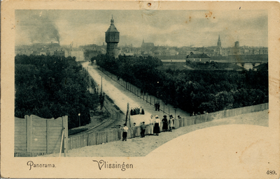 18480 'Panorama. Vlissingen' De Badhuisstraat en omgeving gezien vanaf de Boulevard