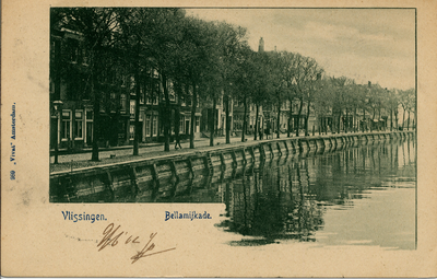 18517 'Vlissingen. Bellamijkade.' De Bellamykade aan de Koopmanshaven