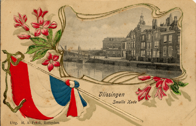 18792 'Vlissingen. Smalle Kade' De Smalle Kade en Koopmanshaven gezien vanaf de Bellamykade