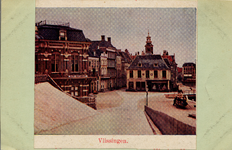 18812 'Vlissingen' Het Beursplein met Beursgebouw gezien vanaf de Boulevard