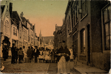 18852 'Vlissingen. Lange Walstraat.' Gedeelte van de Walstraat tussen de Kolvenierstraat en de Kleine Markt